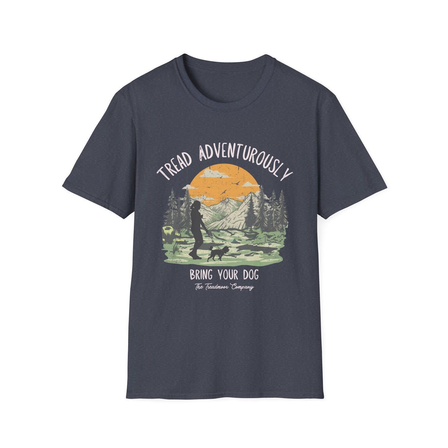 The Stacey - Tread with Dog - Unisex Softstyle T-Shirt