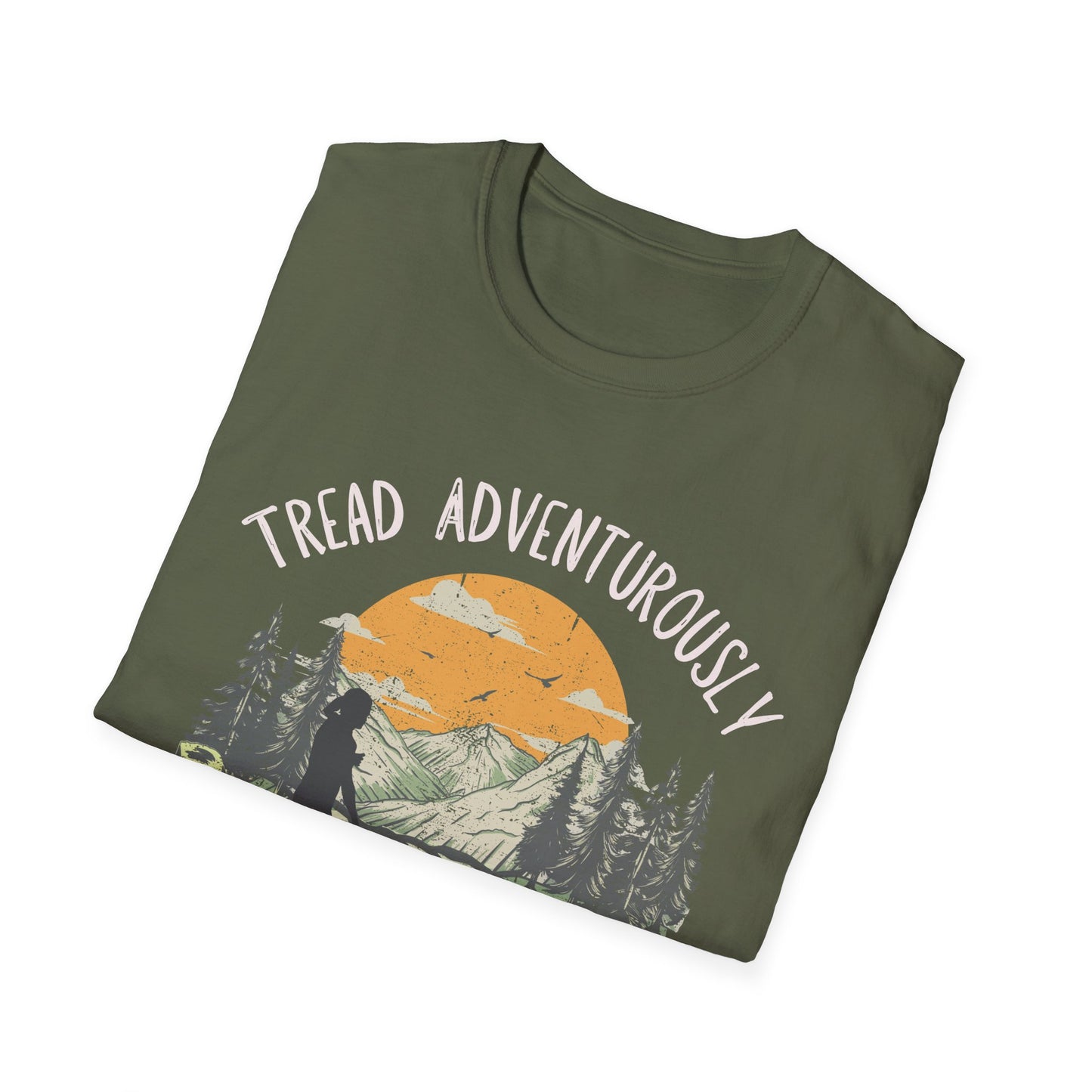 The Stacey - Tread with Dog - Unisex Softstyle T-Shirt