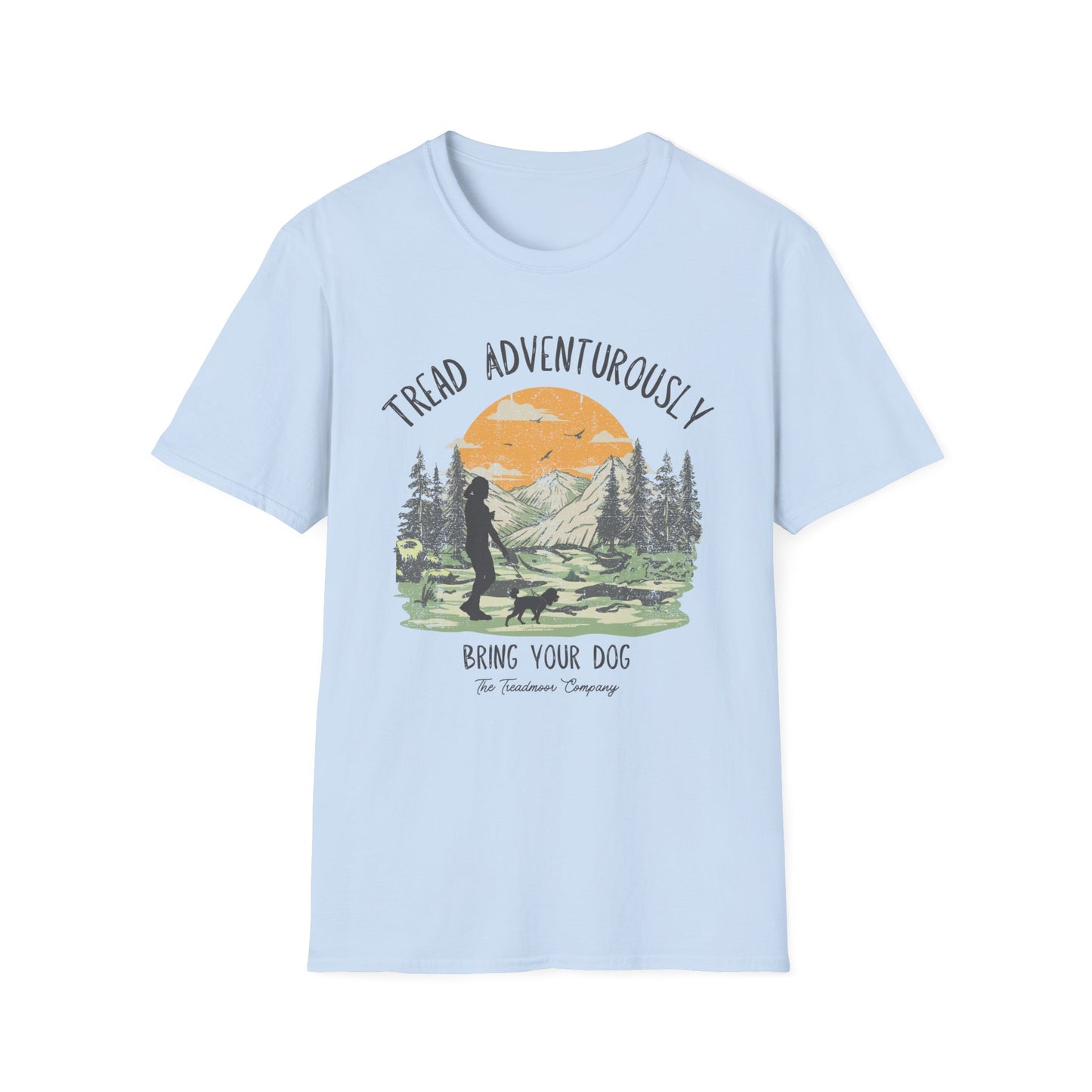 The Stacey - Tread with Dog - Unisex Softstyle T-Shirt