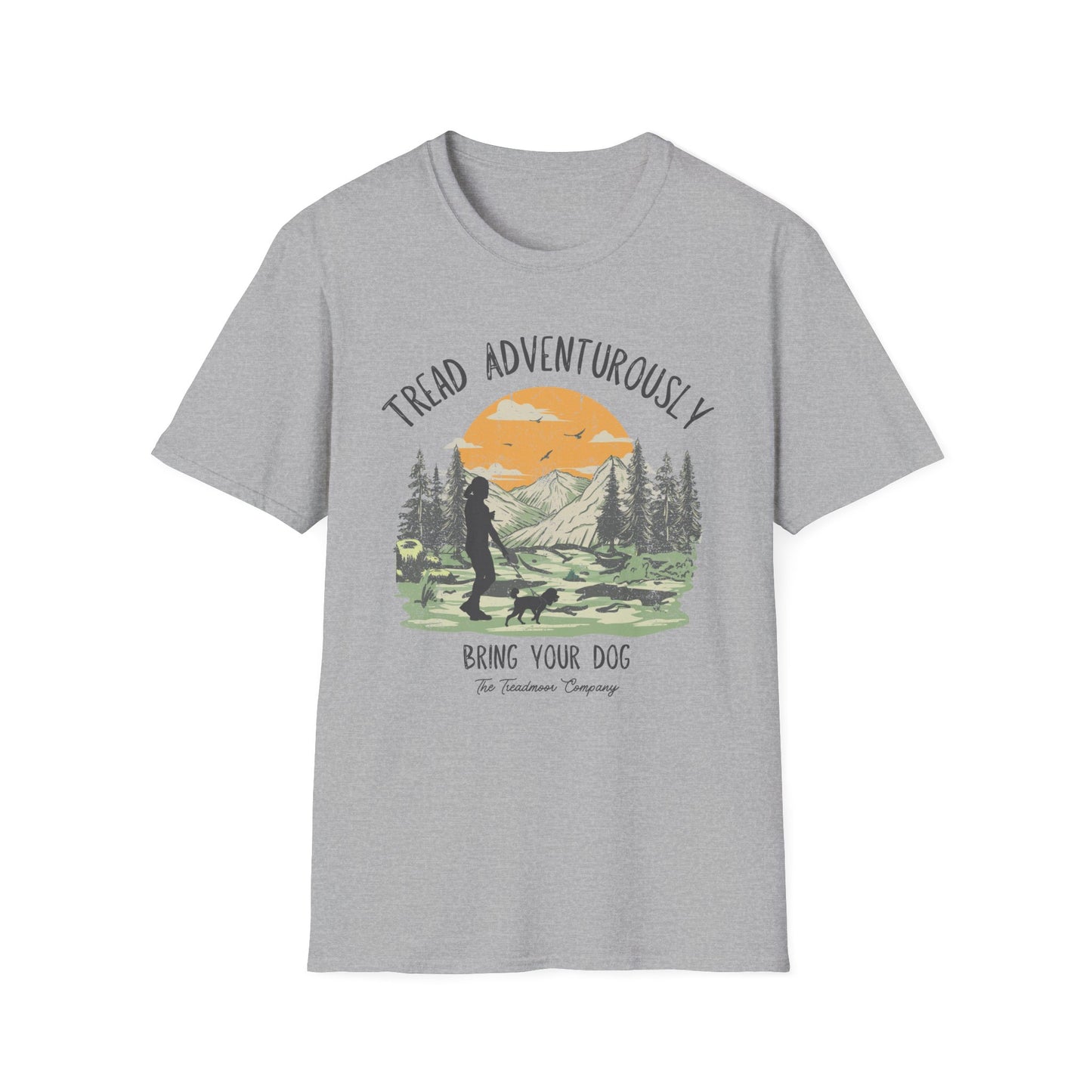 The Stacey - Tread with Dog - Unisex Softstyle T-Shirt