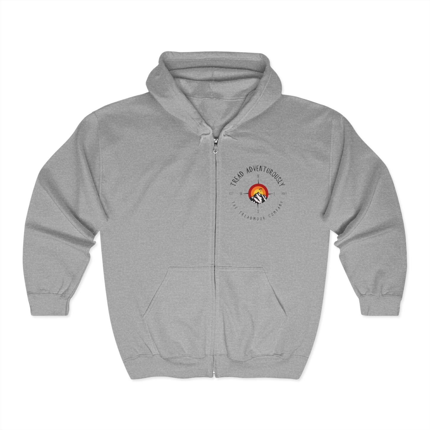 The Jeff - Tread Adventurously Compass - Unisex Full Zip Hoodie