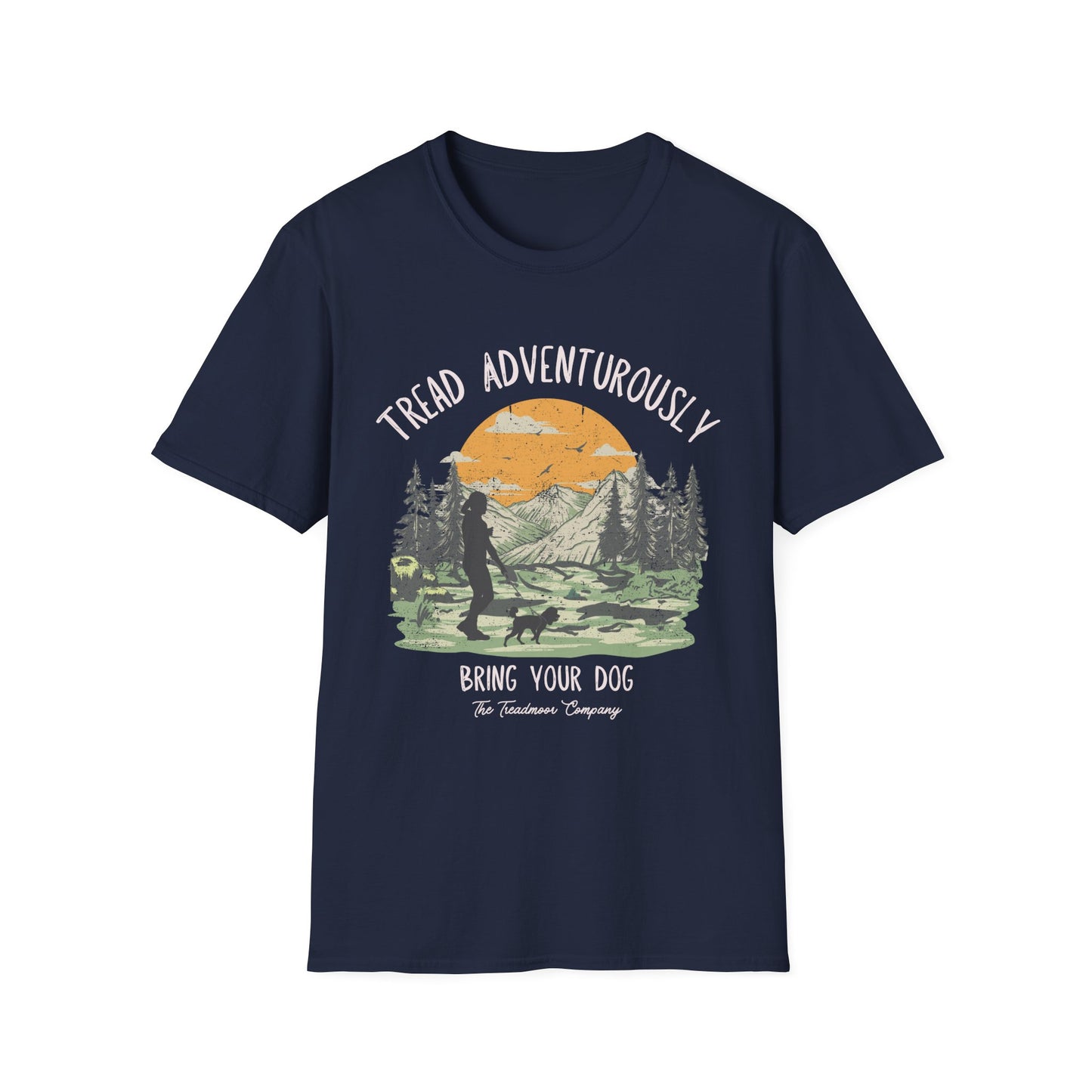 The Stacey - Tread with Dog - Unisex Softstyle T-Shirt