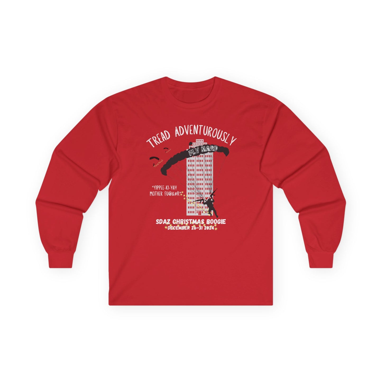 SDAZ Christmas Boogie 2024 - Fly Hard - Long Sleeve Skydiving Tee