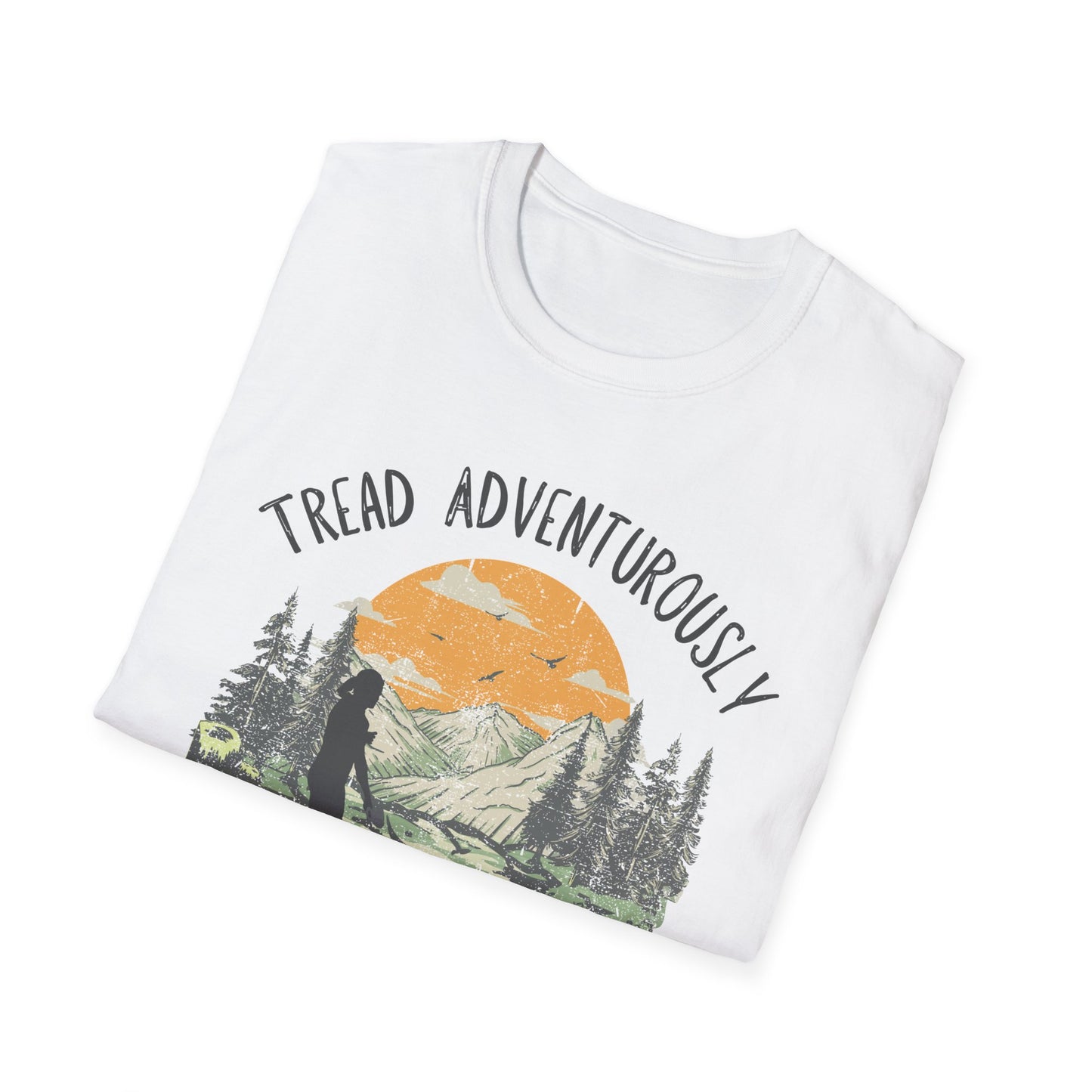 The Stacey - Tread with Dog - Unisex Softstyle T-Shirt