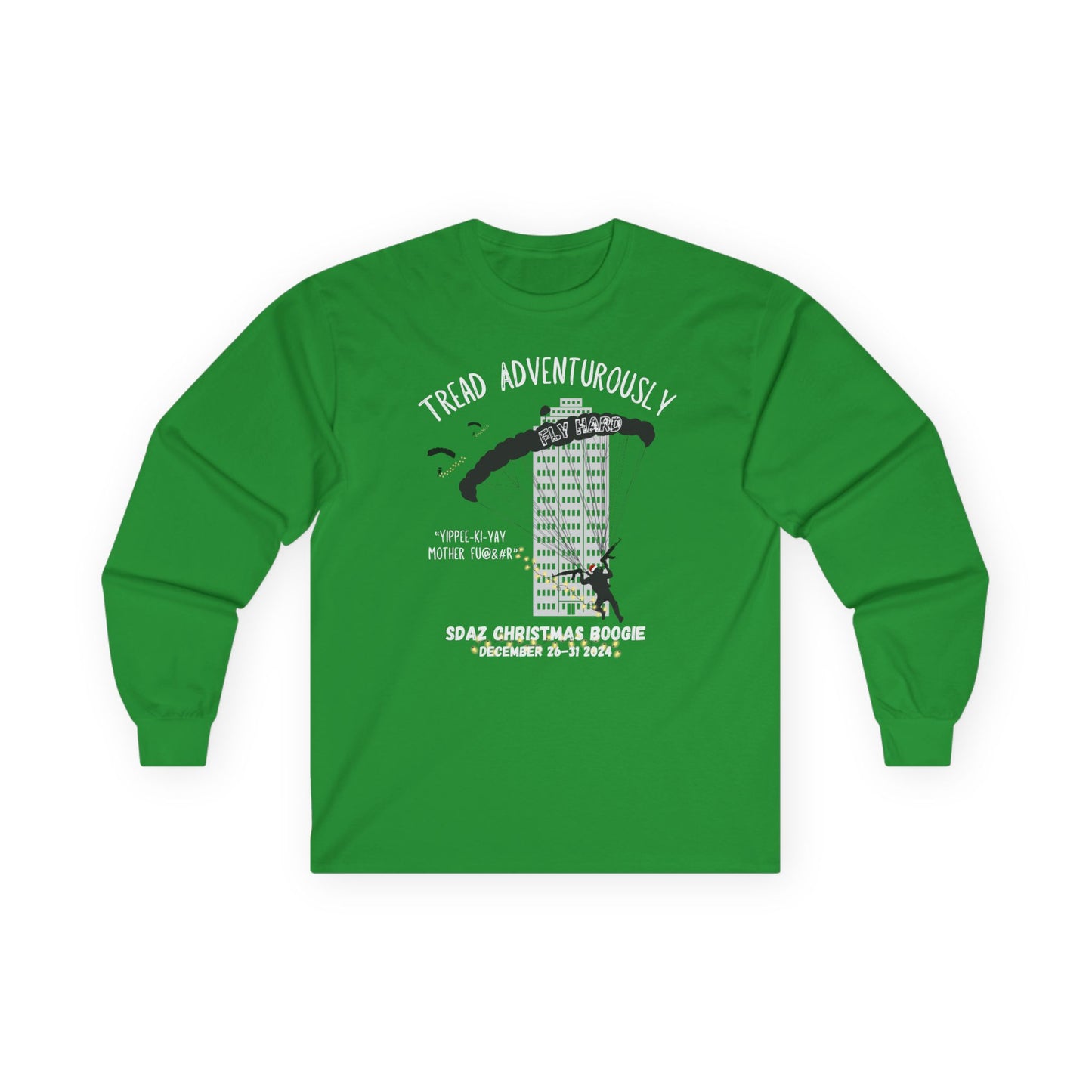 SDAZ Christmas Boogie 2024 - Fly Hard - Long Sleeve Skydiving Tee