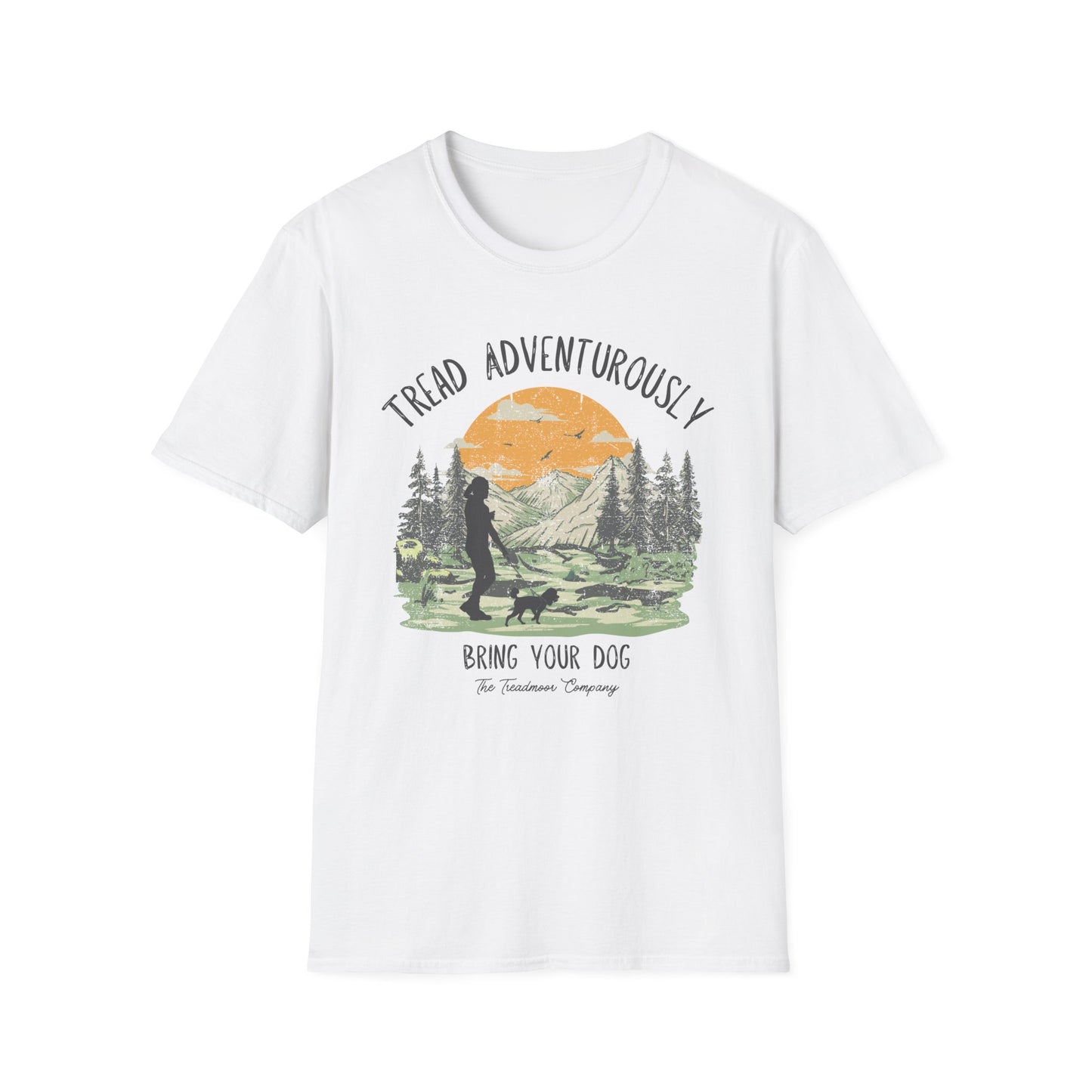 The Stacey - Tread with Dog - Unisex Softstyle T-Shirt